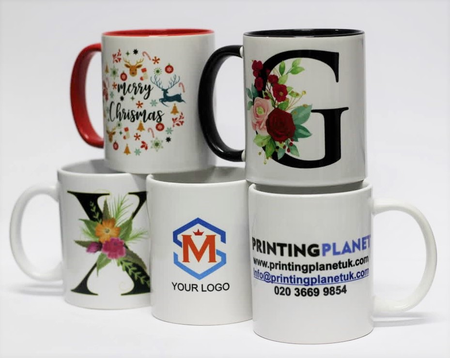 sublimation printing example on mugs