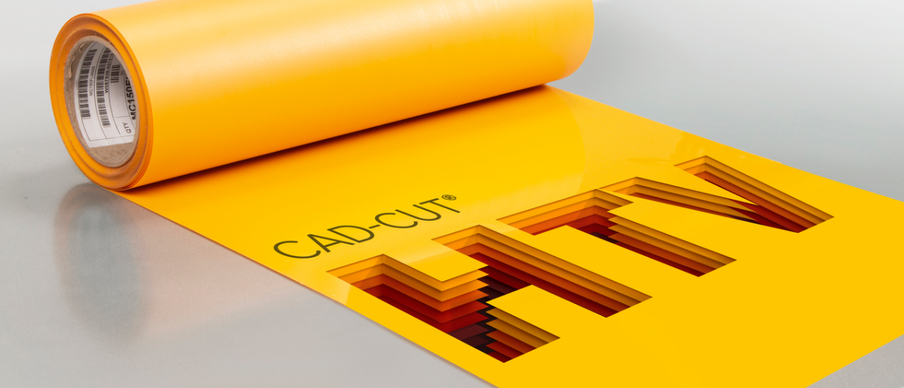 CAD-cut vinyl names on football shirts
