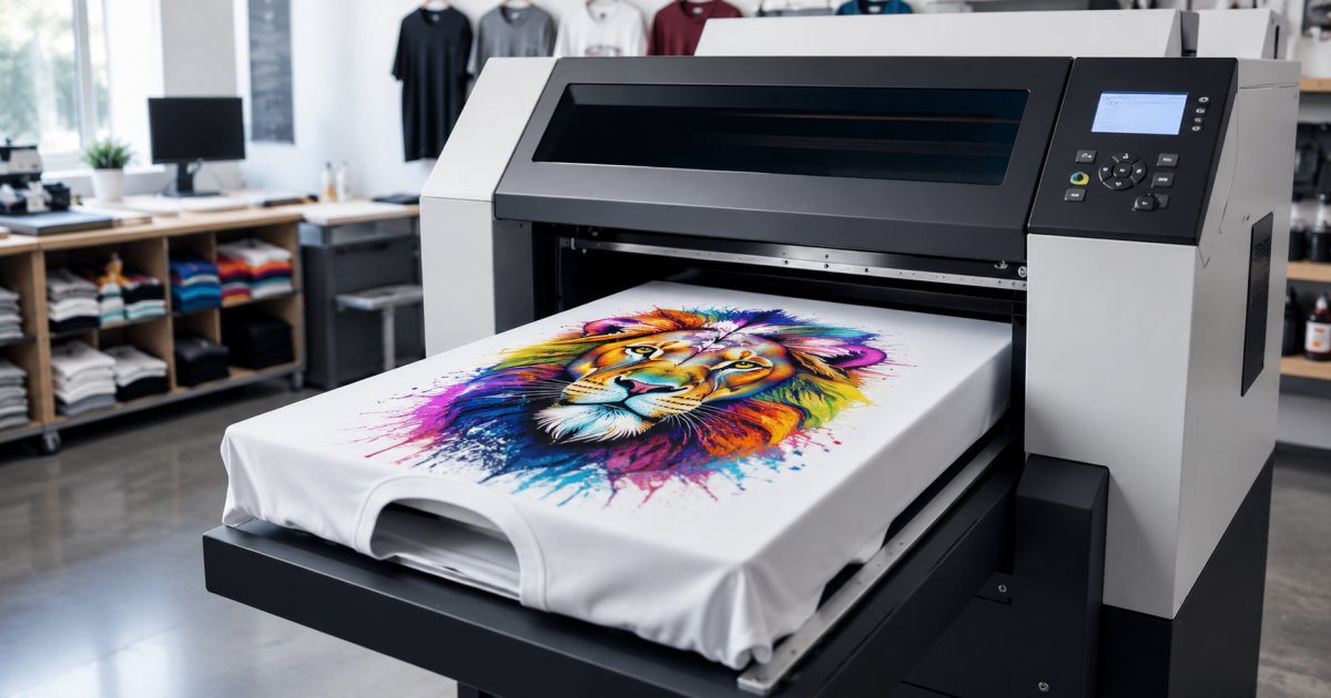 DTG print on cotton T-shirt